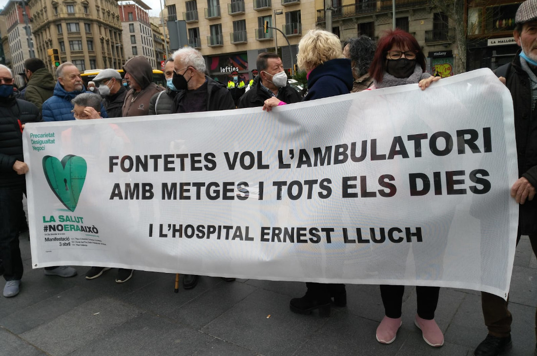 Hospital i CAP Fontetes, presents a la manifestació per una millor salut pública